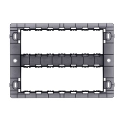 Supporto incasso 14 moduli 7+7 con viti struttura resistente per impianti elettrici civili e industriali