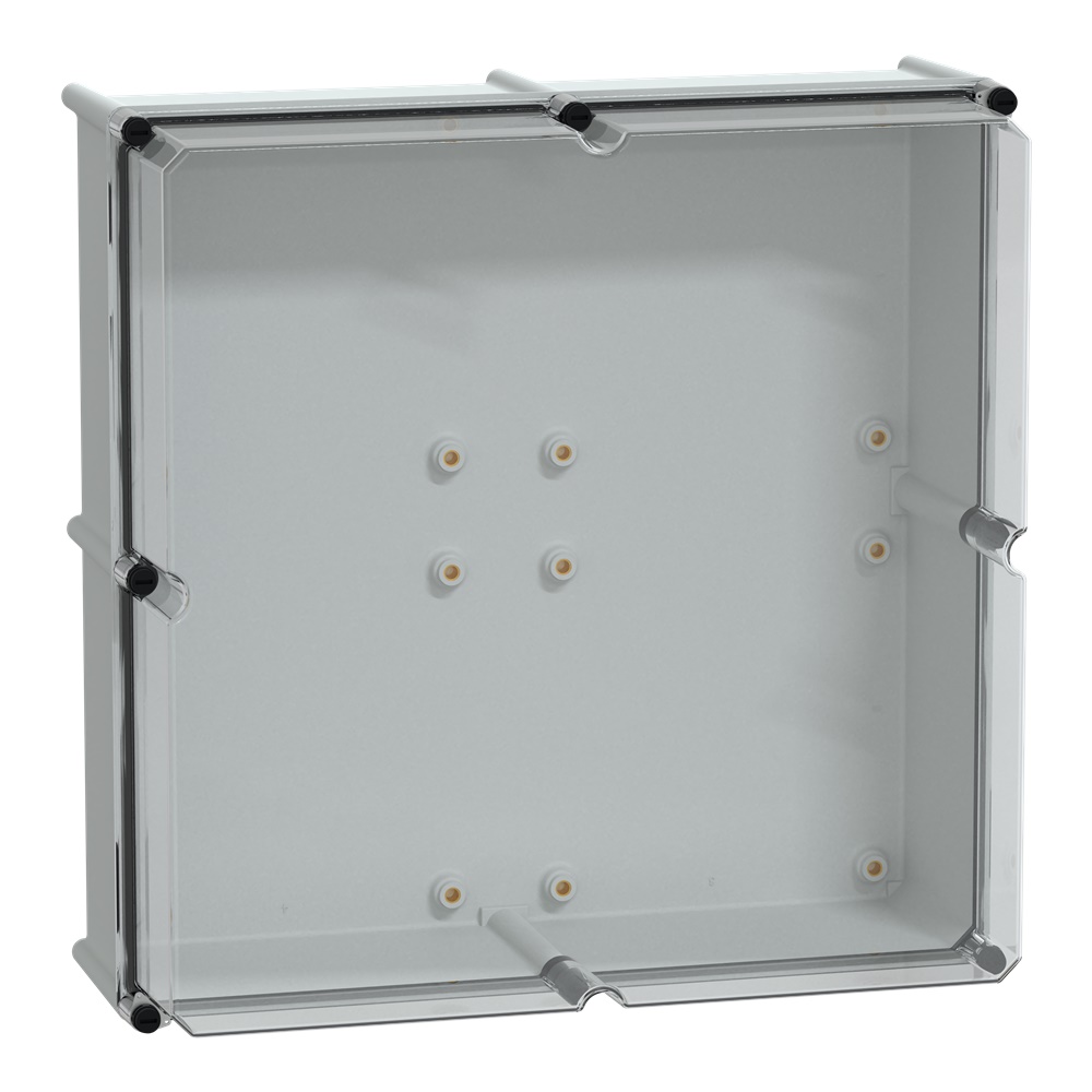 Cassetta PLS, retro in poliestere, coperchio trasparente per PC IP65 54x54x23cm