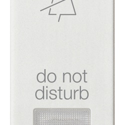 Tasto intercambiabile 1 modulo con diffusore illuminabile simbolo Do Not Disturb bianco