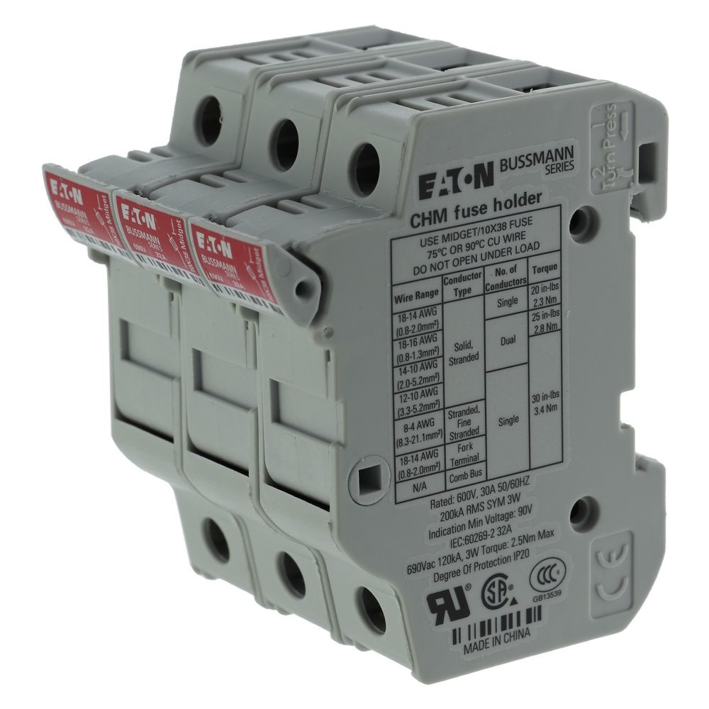 CHM3DU BASE PER 10X38, 32A, 690VAC,