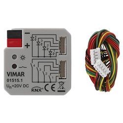 Interfaccia 4 ingressi/uscite programmabili LED standard KNX per automazione edificio