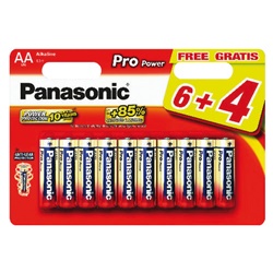 Pila AA Panasonic ProPower lunga durata potenza stabile per dispositivi elettronici uso quotidiano confezione 10 pezzi
