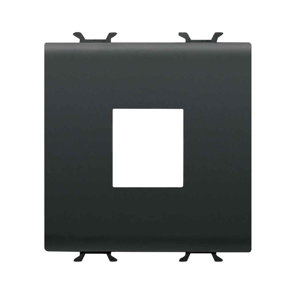 ADATTATORE PREDISPOSTO PER L’ALLOGGIAMENTO DI CONNETTORI DATI - TIPO AMP/KEYSTONE JACK - 2 MODULI - NERO SATINATO - CHORUSMART