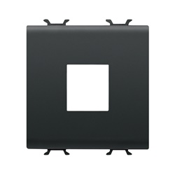 ADATTATORE PREDISPOSTO PER L’ALLOGGIAMENTO DI CONNETTORI DATI - TIPO AMP/KEYSTONE JACK - 2 MODULI - NERO SATINATO - CHORUSMART