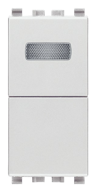 Pulsante 1P NO 10A 250V con spia bianca segnalazione uso elettrico Next