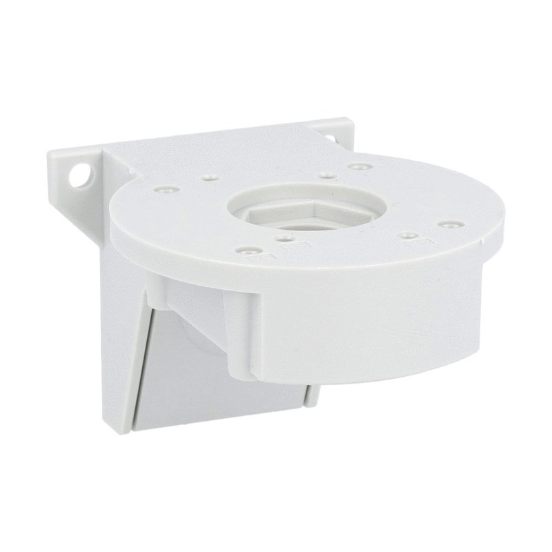 Base plastica grigia fissaggio parete 90° diametro 62 mm uso industriale