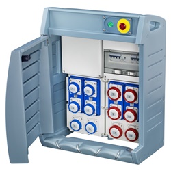 Quadro elettrico Q-BOX4 ASC MO1F 12 prese IEC 12 kW sistema cantiere certificato EN 61439-4