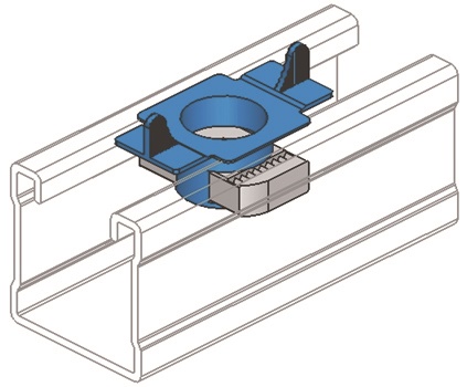 Dado con alette M10 elettrozincato acciaio resistente installazioni elettriche e meccaniche