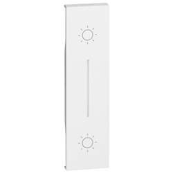Cover doppio pulsante 1 modulo bianco per impianti elettrici senza alogeni