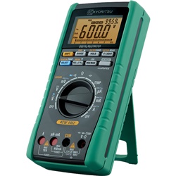 Tester digitale multimetro TRMS CAT IV 6000 punti con misure tensione corrente resistenza temperatura USB