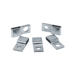 Basetta inox AISI 316 fissaggio doppio vie vite ø4,2 per fascette inox fino 10mm uso industriale e navale