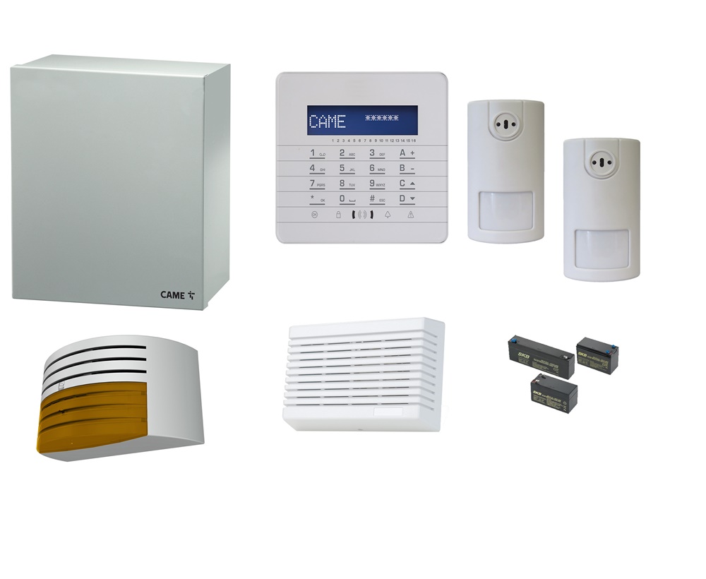 Kit antintrusione filare PXC2-32 con sensori movimento sirena esterna per ambienti residenziali e commerciali