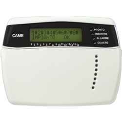 Tastiera LCD da parete con tasti in gomma per controllo e programmazione impianti di sicurezza elettronici