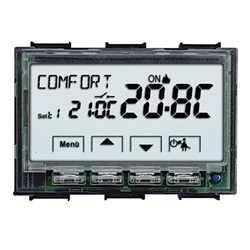 Termostato digitale incasso 230VAC con display LCD retroilluminato per controllo temperatura impianti a pavimento