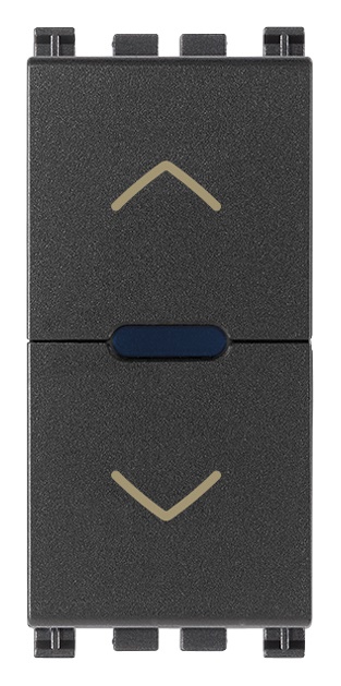 Commutatore elettronico Quid grigio per tapparelle con orientamento lamelle e uscite a relè 220-240V
