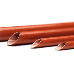 Calza vetro-silicone 2,5 kV diametro 10 mm isolamento termico ed elettrico alta temperatura rosso