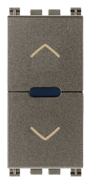 Commutatore elettronico metallico tapparelle con orientamento lamelle e uscite relè 220-240V 2A
