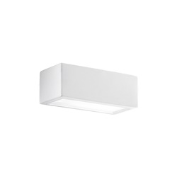 Applique gesso bianco rettangolare E27 IP20 per ambienti interni design moderno