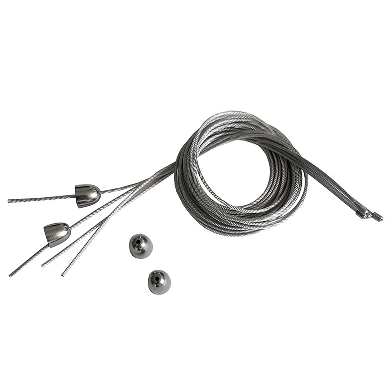 Kit fissaggio sospensione cromato 4 pezzi per installazioni elettriche robuste e sicure