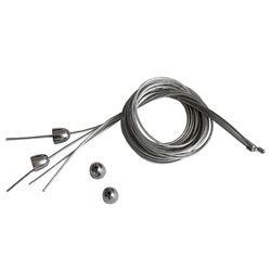 Kit fissaggio sospensione cromato 4 pezzi per installazioni elettriche robuste e sicure