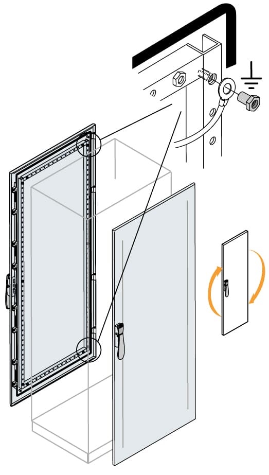 Porta cieca singola 1400x1000 mm per porte doppie con sovrapposizione