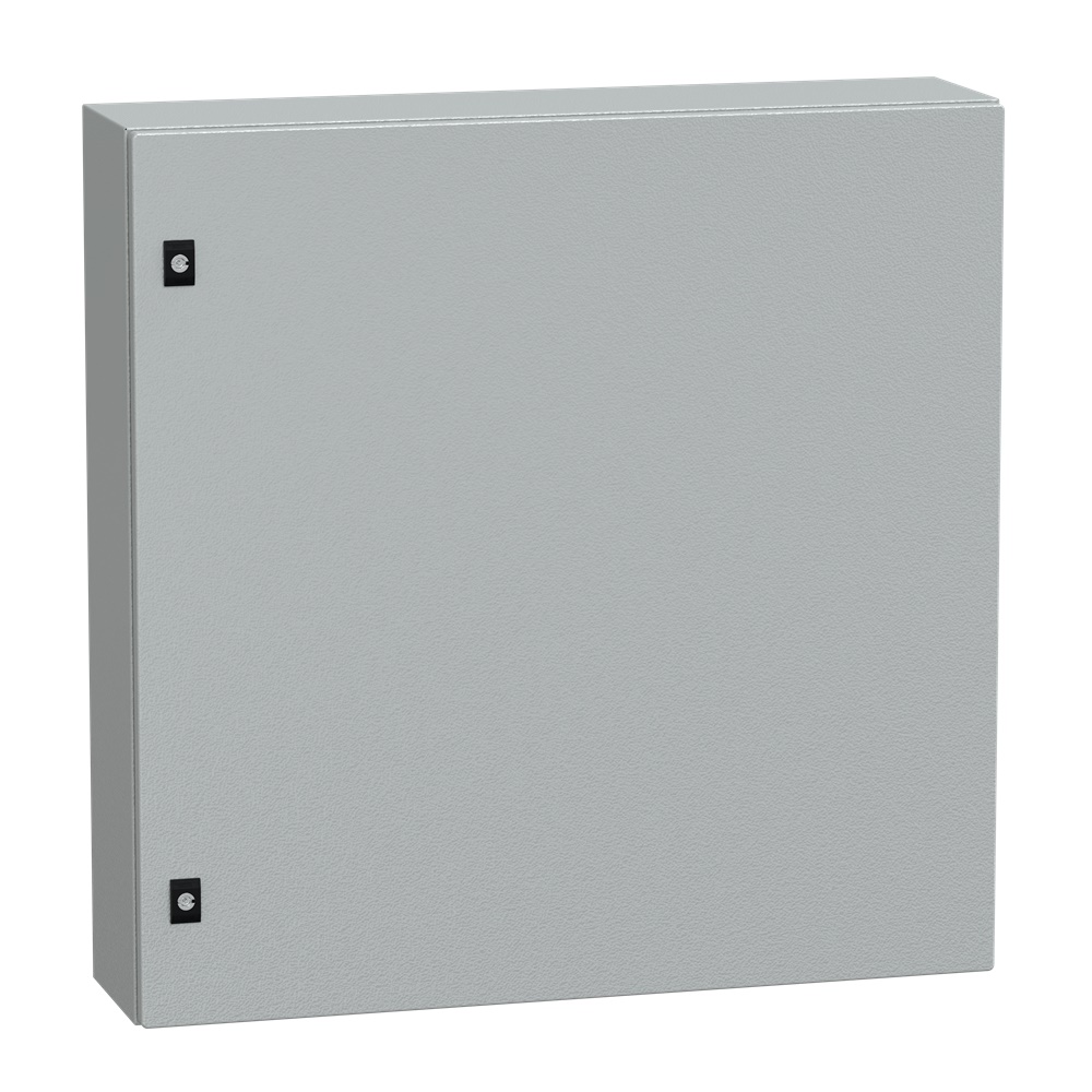 Cassetta compatta PanelSeT CRN 800x800x200 mm porta piena serratura doppia barra IP66 IK10 per montaggio a parete acciaio galvanizzato grigio RAL 7035