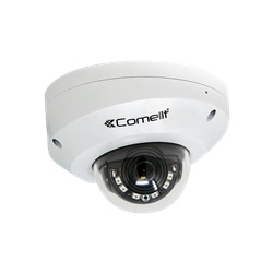 Telecamera IP UFO dome a colori 4MP, ottica fissa 2.8mm, H.265, DWDR, IR SMD Smart 10m, contenitore waterproof IP66 antivandalo, compatibile ONVIF