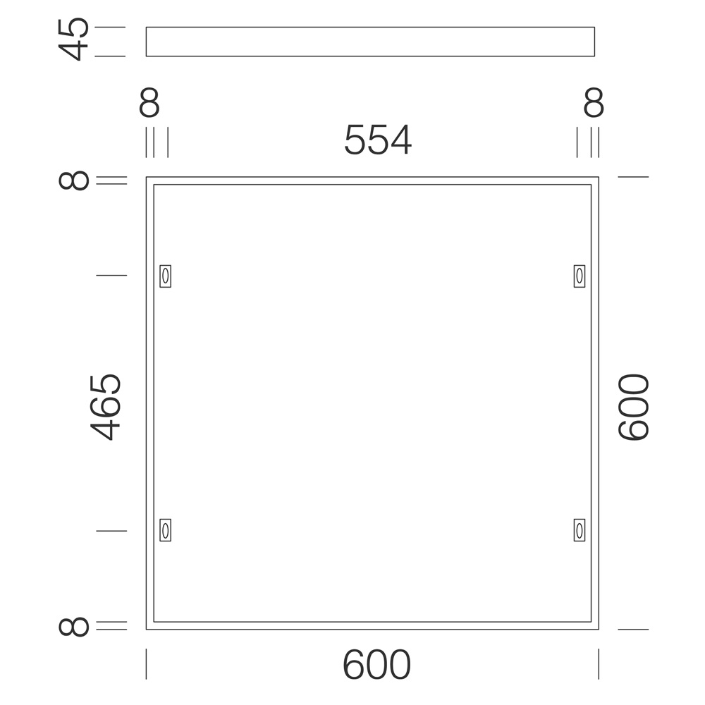 CORNICE PLAFONE PANEL 595 BIANCO