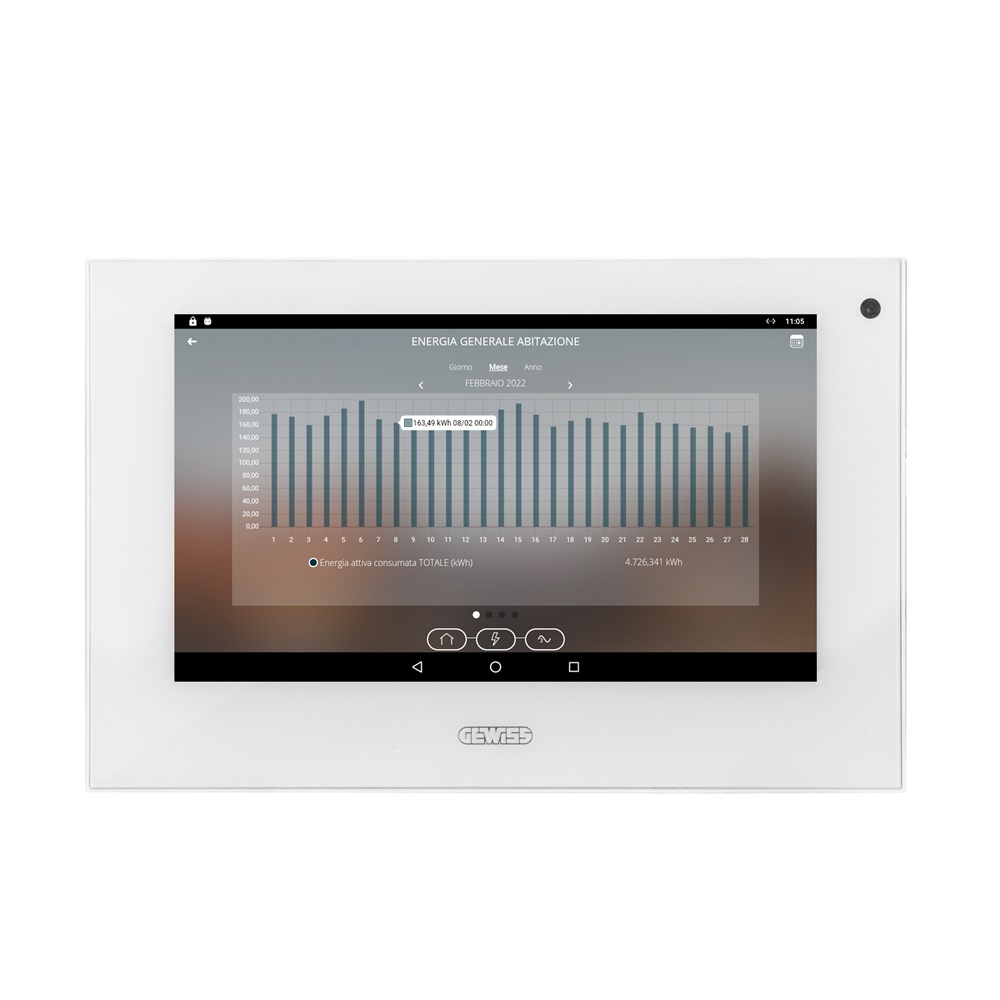 Pannello touch screen 7 bianco domotica installazione semplice