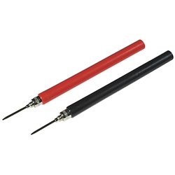 Set 10 coppie puntali elettrici 130 mm rosso-nero per connessioni sicure e durature