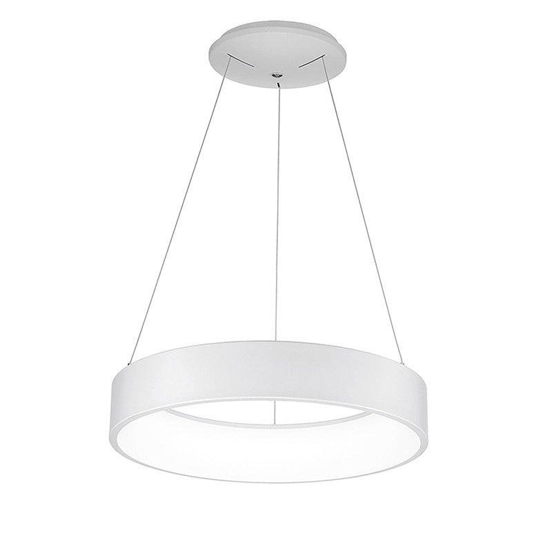 Sospensione tonda bianca LED 36W 3000K IP20 design moderno per interni residenziali e commerciali