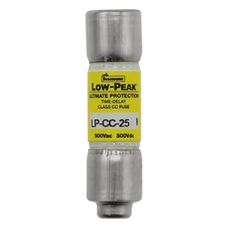 Fusibile LOW PEAK CC 25A Time Delay protezione circuiti elettrici