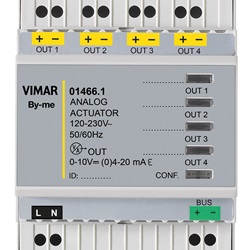 ATTUATORE DOMOTICO 4 USCITE ANALOGI