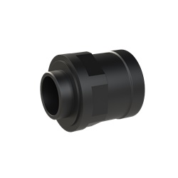 Fitting diritto PA6 con ottone nichelato M40x1,5 per tubi corrugati NW36 IP69 nero