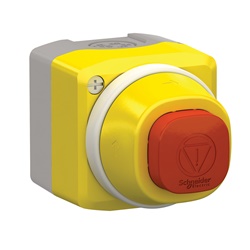 Pulsantiera Arresto di Emergenza luminosa 24V 2 colori rosso e bianco 1NO+2NC