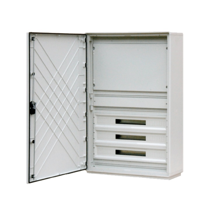 Controporta opaca altezza 450 mm per quadri modulari Serie GRAFI 9, pannello ABS autoestinguente grigio RAL7035