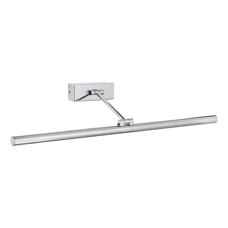 Applique bagno LED 16W 3000K IP44 finitura cromo orientabile per specchi e quadri