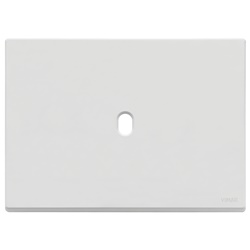 Placca metallo 3 moduli bianco matt Vintage per comando elettrico