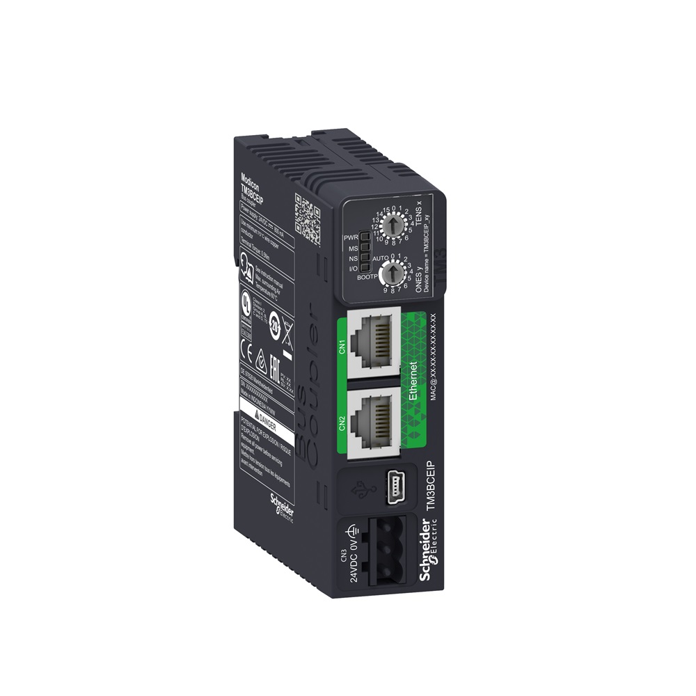 Interfaccia Ethernet modulo accoppiatore bus TM3 ottimizzato distribuito I / O IP20