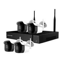 Serie Smart - Kit Wi-Fi con NVR 4 canali 2MP, 4 telecamere IP, senza HDD