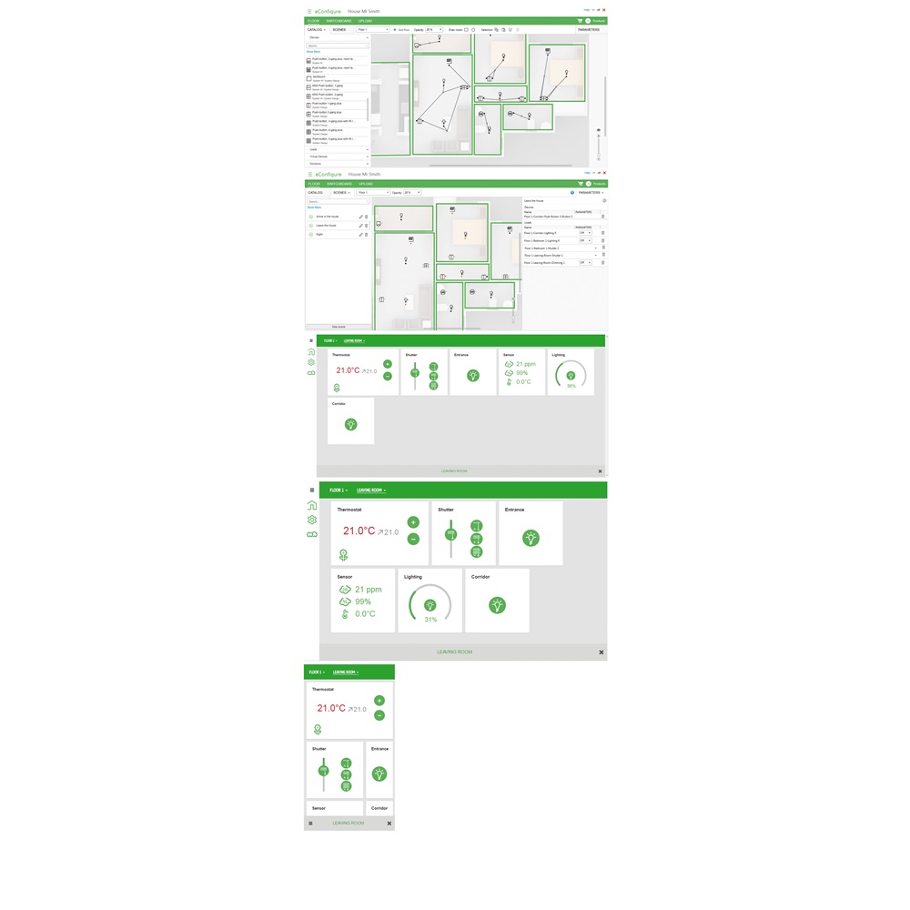 Software configurazione grafica KNX Lite per automazione domestica fino 250 dispositivi