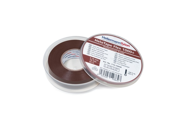 Nastro isolante PVC 19 mm x 20 m flessibile resistente abrasione uso elettrico 1 kV indoor outdoor