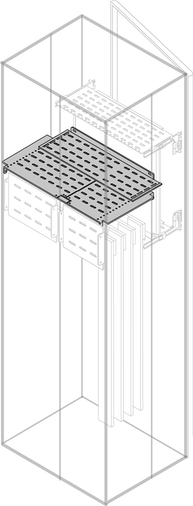 Separatore orizzontale posteriore larghezza 600mm profondità 500mm per organizzazione spazi