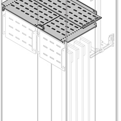 Separatore orizzontale posteriore larghezza 600mm profondità 500mm per organizzazione spazi