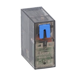 RELE MINIATURIZZATO 2 CONTATTI SCAMBIO 8A 12VDC CON LED INDICATORE USO ELETTRICO