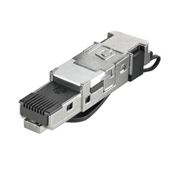 Connettore RJ45 schermato per rete Industrial Ethernet, alta protezione EMI, uso industriale