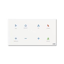 Termostato touch multifunzione 4 canali con controllo temperatura ambiente per sistemi KNX domotici
