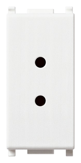 Presa 2P 6A 24V SELV antibatterico per circuiti ausiliari bianco