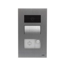 Mini videocitofono esterno 1 pulsante con lettore RFID incasso alluminio 105mm per controllo accessi residenziale e professionale
