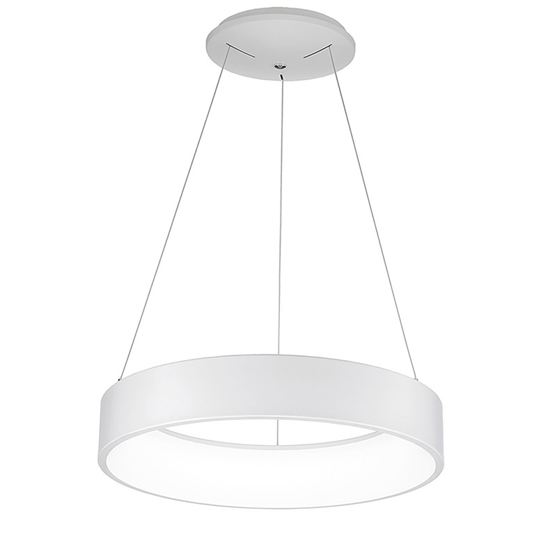 Sospensione LED 60W tonda bianca design moderno per interni IP20
